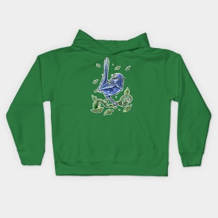 blue jay bird Kids Hoodie